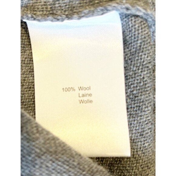 Krimson Klover 100% Wool Gray V-Neck Sweater Size Large - Picture 4 of 7